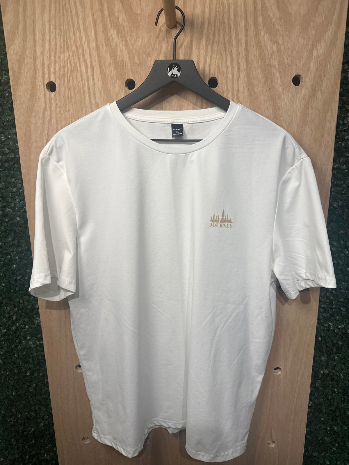 Manfinity White Crew Neck T-Shirt XL