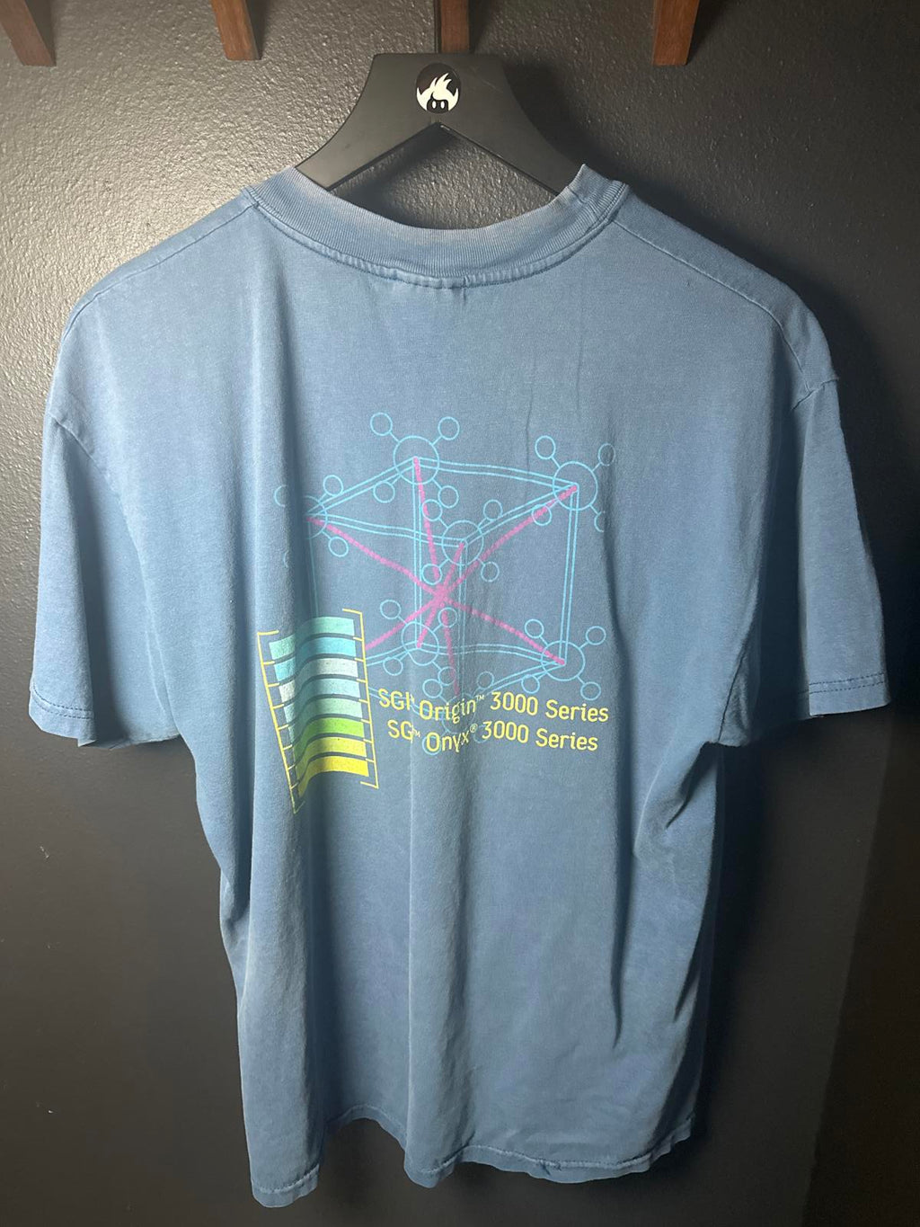 Hanes Beefy-T Vintage Blue Sgi Graphic T-Shirt