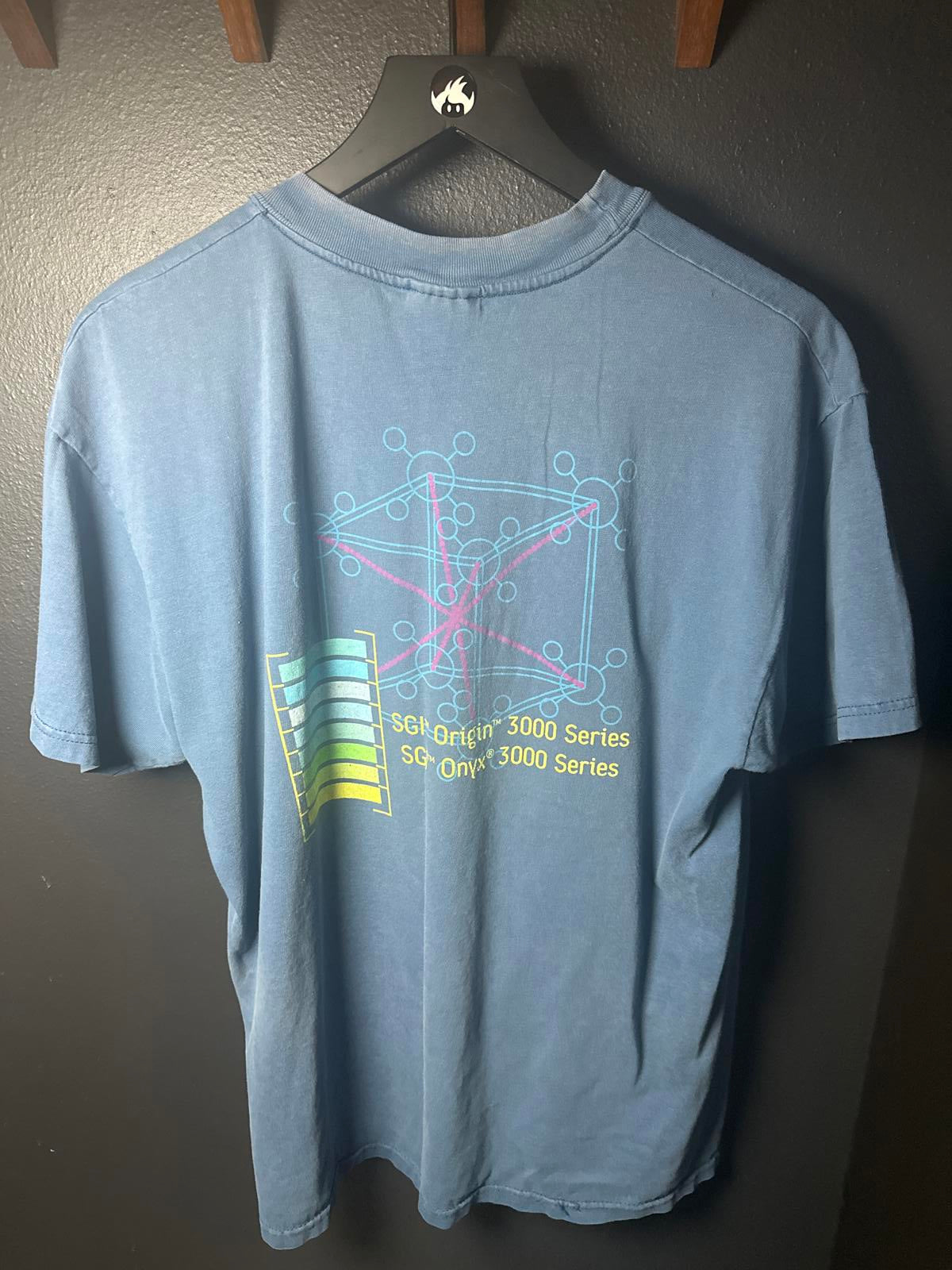 Hanes Beefy-T Vintage Blue Sgi Graphic T-Shirt