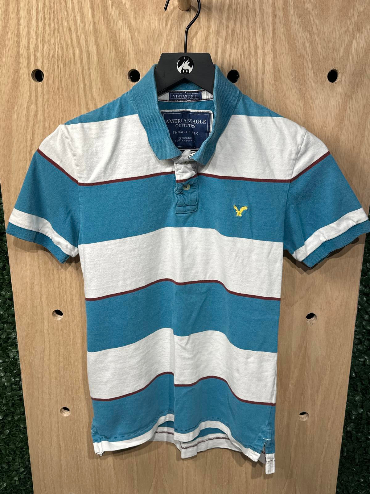 American Eagle Outfitters Vintage Fit Striped Polo Shirt