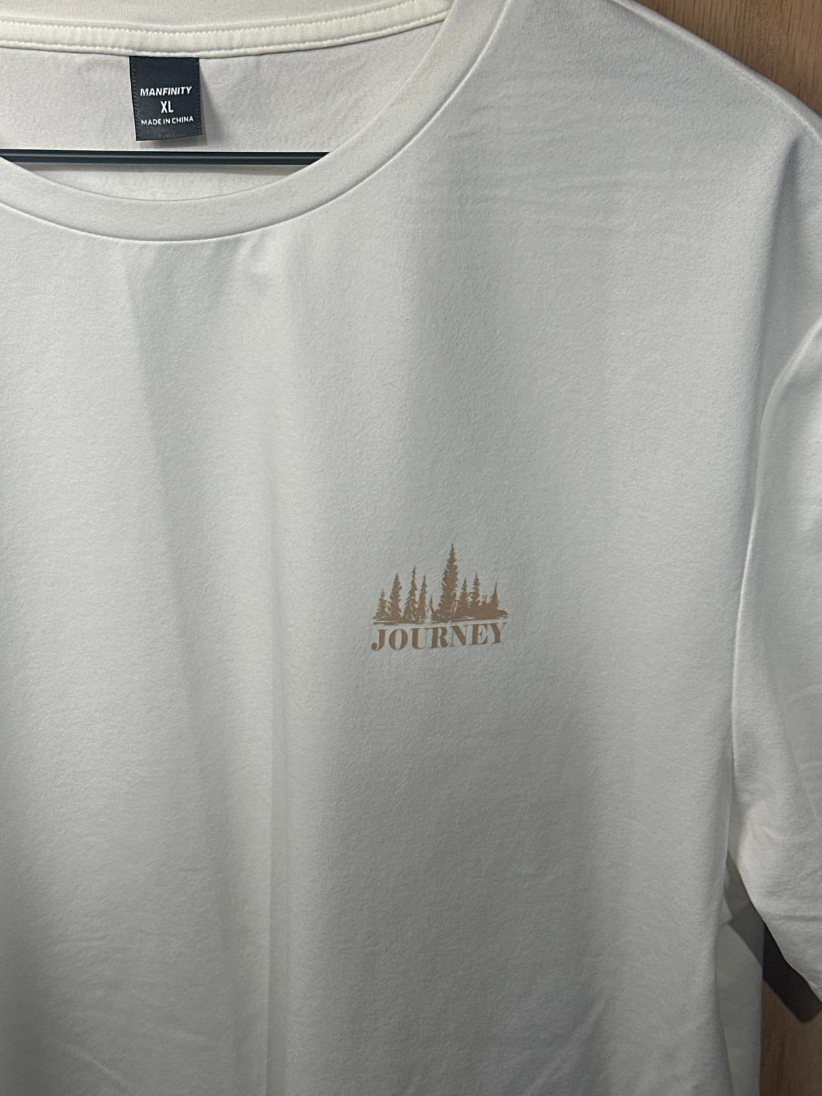 Manfinity White Crew Neck T-Shirt XL