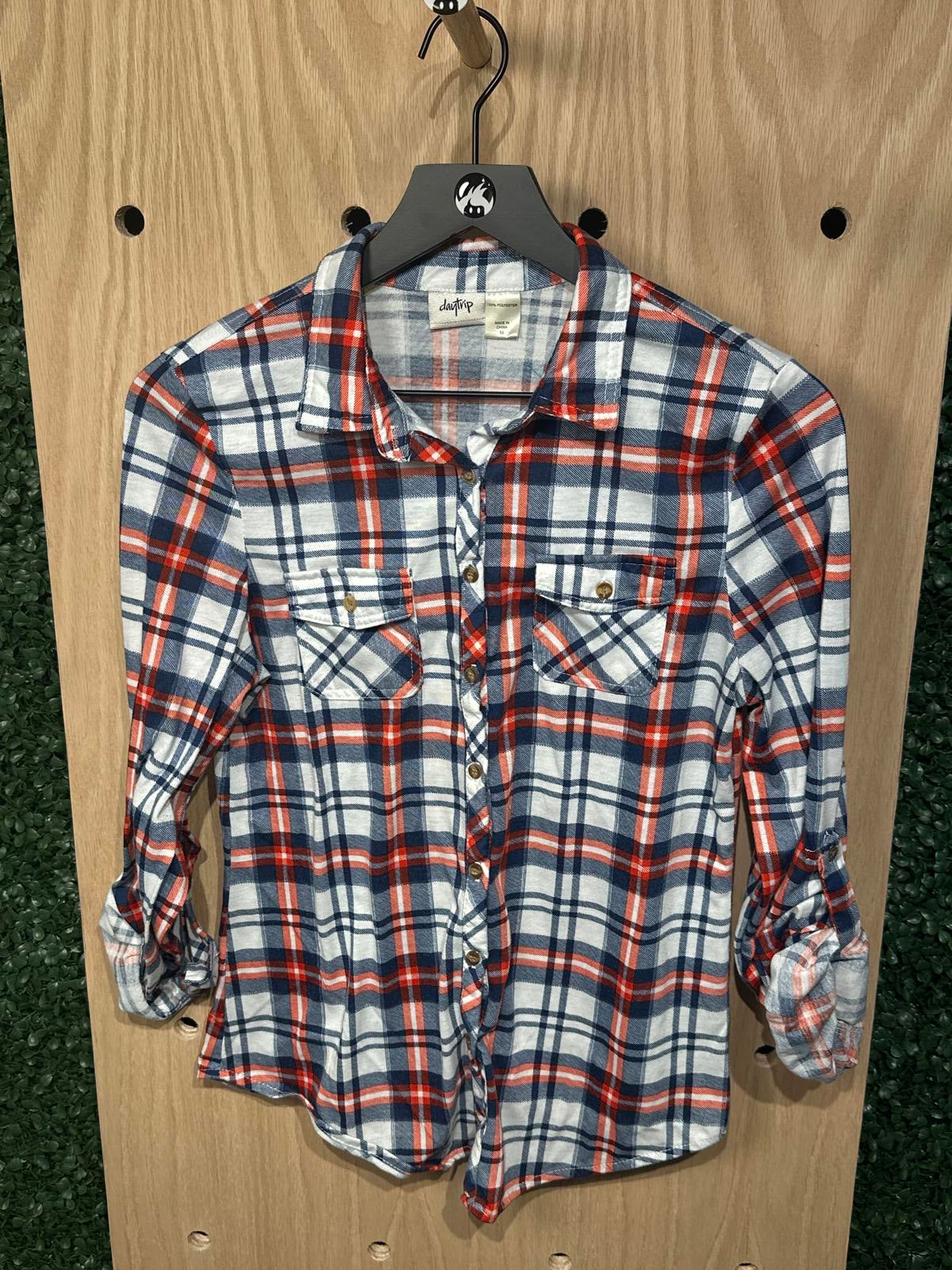 Daytrip Women's Casual Plaid Button-Up Shirt