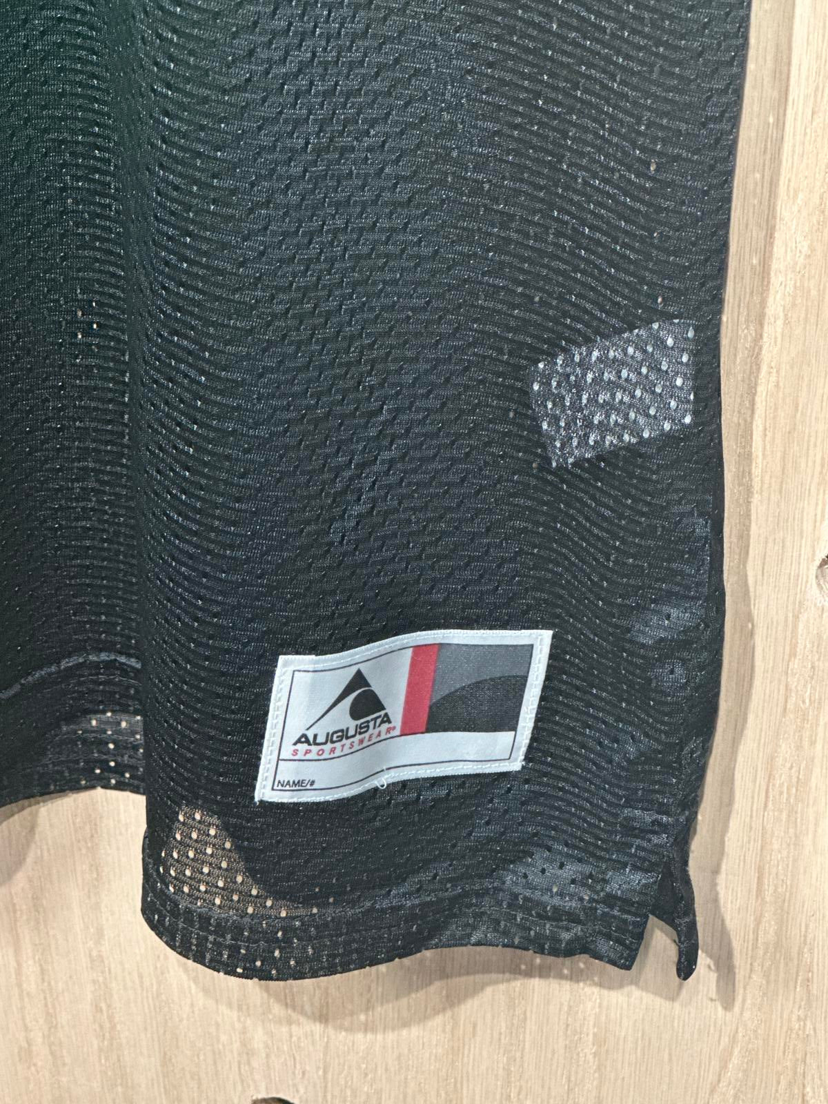 Woman's Black Athletic Jersey with Green Number 1