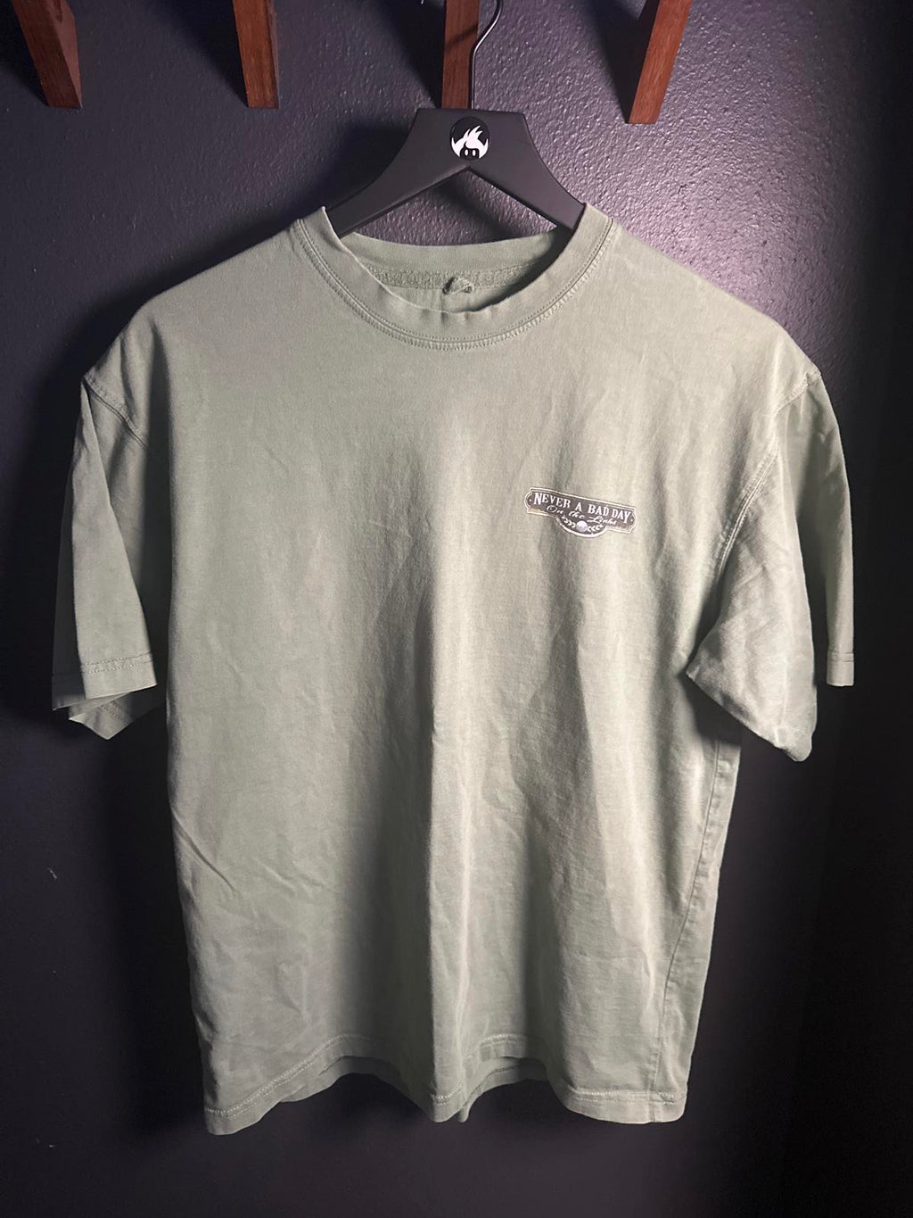 No Bad Days Golf T-Shirt - Olive Green - Size M