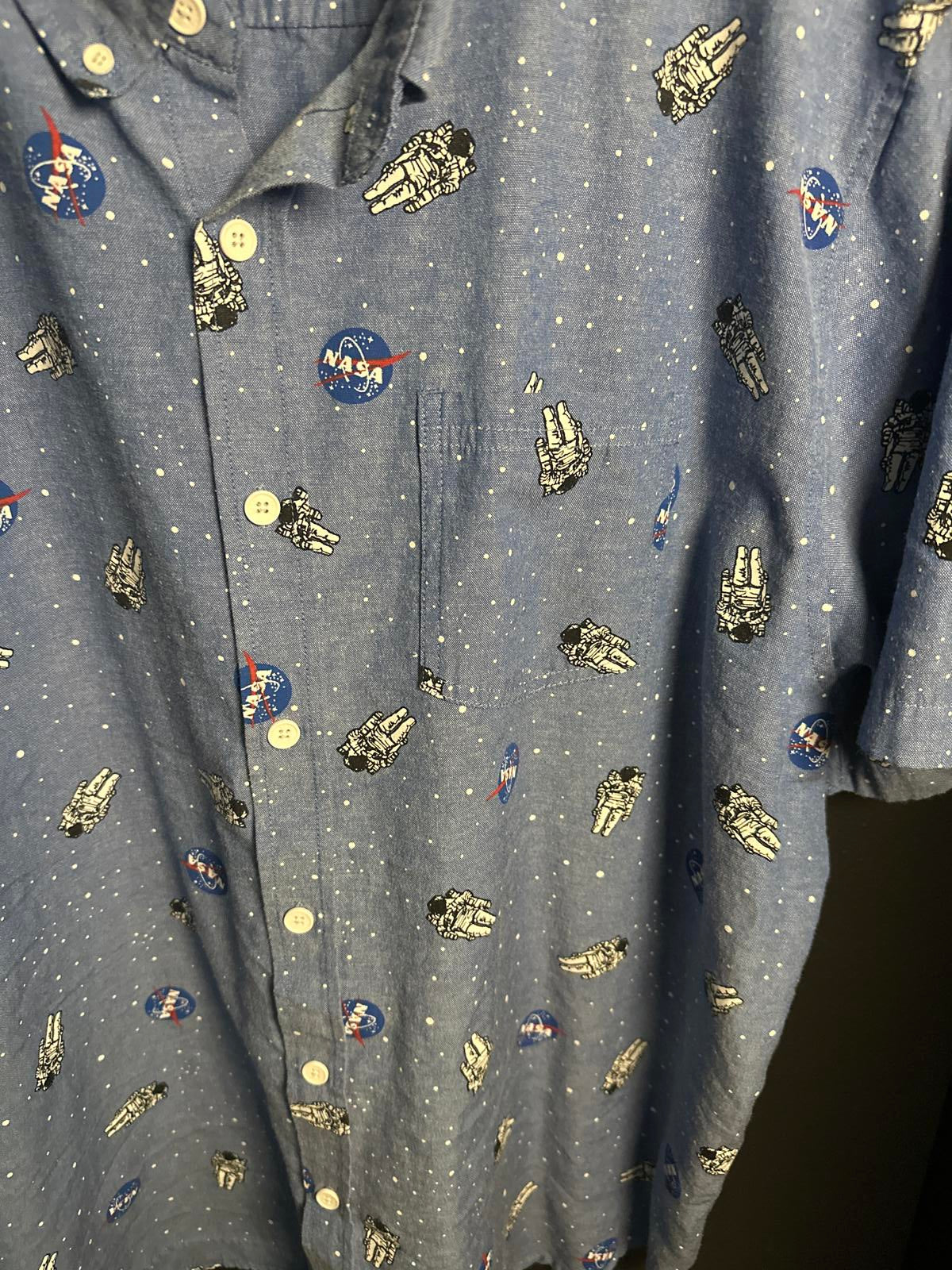 NASA Space Exploration Button-Up Shirt by Mad Engine