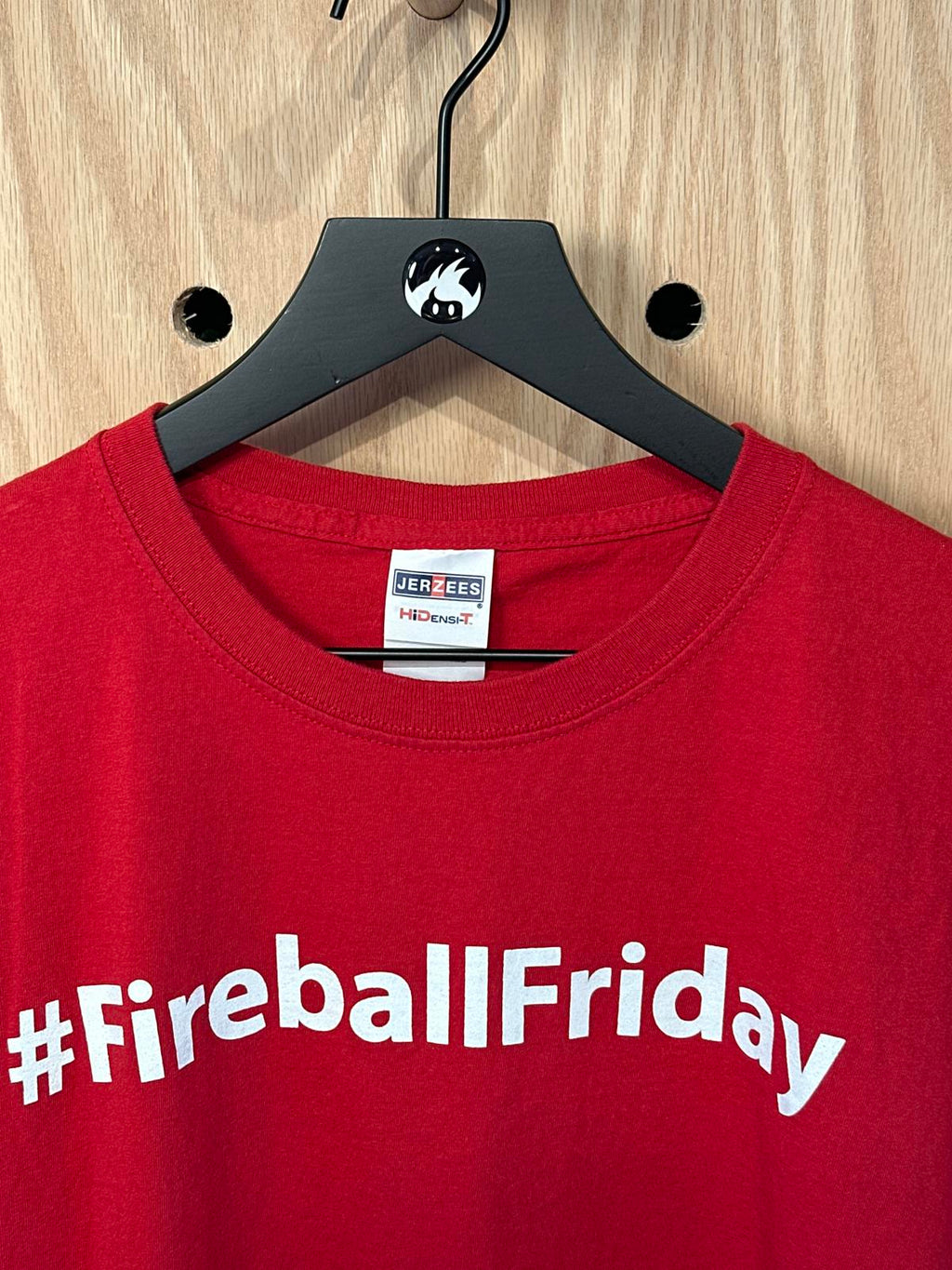 Jerzees HiDensi-T Red #FireballFriday Men's T-Shirt Large